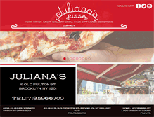 Tablet Screenshot of julianaspizza.com